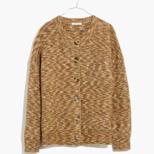 Madewell Space-Dyed Winstead Cardigan‎ Sweater in Butterscotch size XXS